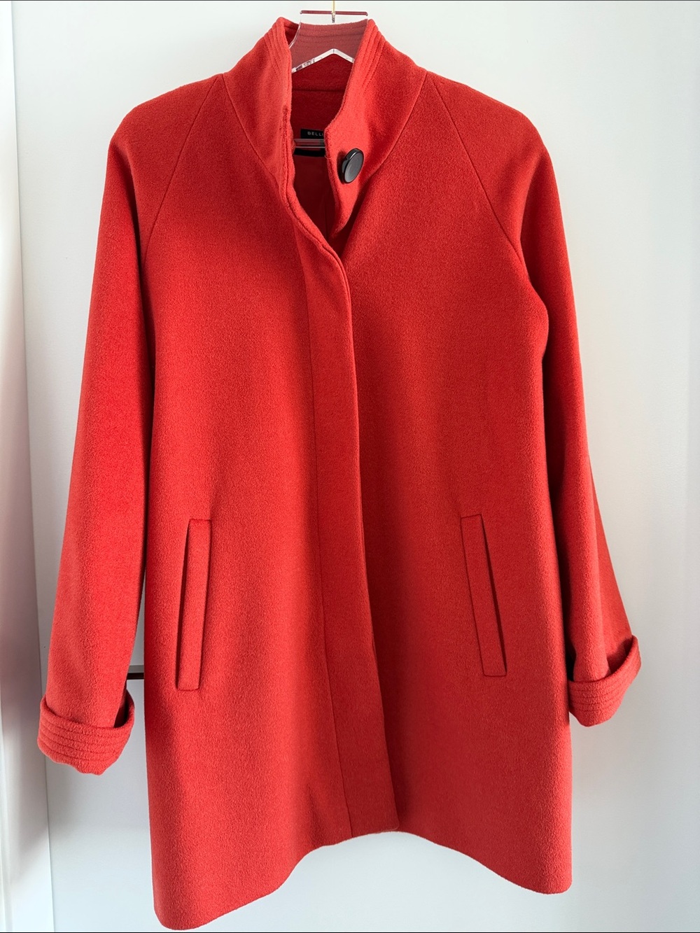 NWOT - Bellissima Women’s Red/Orange Wool & Cashmere Coat